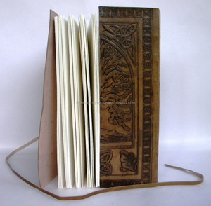 Venta al por mayor Árbol de la vida en relieve de diseño y correa de papel hecha a mano cierre diario de cuero - Product Image 6