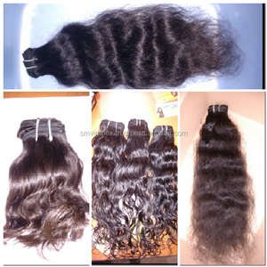 100% non transformés de bonne qualité réel ondulé 22 "extension gratuite de perte de cheveux naturels cheveux humains tissage de cheveux bruts - Product Image 2