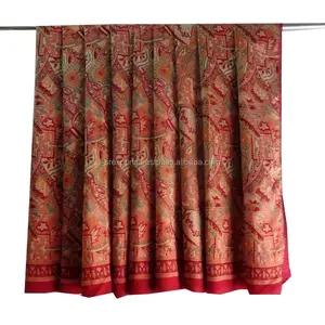 Indian 100% Zijde Saree Vintage Craft Naaien Gebruikt Stof Jurk Materiaal Pure Zijde Sari Designer Traditionele Saree