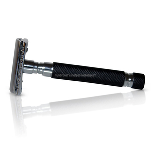 Prestige Razor 1510 Rasoir de sécurité noir à double tranchant avec poignée en laiton de couleur noire mate - Product Image 2