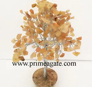 Latest Yellow Jade 300BDS Gemstone Tree With Orgone Base | Prime Agate Exports | India