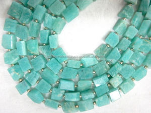 ลูกปัดนักเก็ตสีเขียวแบบเหลี่ยมเพชรพลอยจาก Amazonite ขนาด14นิ้วขนาด10-12มม. - Product Image 5