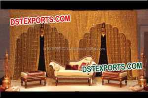 Telón de fondo con Garba bordada para boda, escenario de Mehandi, decoración, Punjabi, escenario de boda - Product Image 3