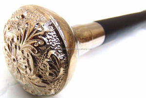 ไม้เท้าเดินออกแบบอย่างมีสไตล์ไม้เท้าทองเหลือง/ไม้เท้าโบราณที่สวยงาม/ไม้เท้าไม้เดินสีดำ - Product Image 2