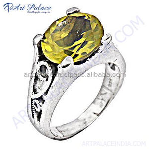แหวนควอทซ์เลมอนธรรมชาติทรงวงรีขนาดใหญ่สีเหลืองกะรัตคุณภาพสูงสำหรับใส่ในงานปาร์ตี้ - Product Image 1