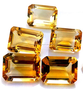 Citrino Natural Amarillo Octágono Piedras preciosas Facetadas Cabujones sueltos Piedra de corte semipreciosa - Product Image 1