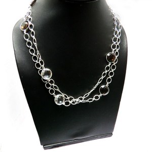 Collier tendance en argent plaqué avec pendentif en cristal de quartz fumé, signe du zodiaque étoile – Bijou pour femme/enfant/unisexe, idéal pour les fêtes - Product Image 5