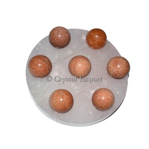 Cuarzo Rosa con melocotón Aventurina rejilla de cristal - Product Image 1
