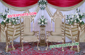 Conjunto de muebles tallados dorados para boda, conjunto de sofá de diseño de boda, conjunto de sofá de escenario - Product Image 3