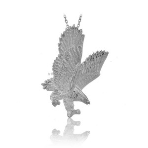 Collar con colgante de águila de oro sólido de 14K, joyería Unisex de moda, Hip Hop, regalo personalizado, joyería fina para amantes de Safari - Product Image 3