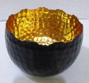 Creative Quality Copper and Black Metal <b>Tea</b> <b>Light</b> Candle Bowl Wholesale Table Decoration Candle <b>Light</b> Bowls in Lowest Price - Product Image 1