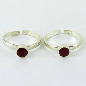 Anillo de plata de primera ley y piedra preciosa para mujer, sortija, plata esterlina 925, Circonia cúbica, zirconia, circonita, zirconita, zirconita, Color Rojo - Product Image 2