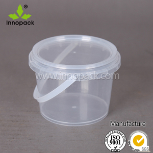 1000 ml Small clear Pail <b>Food</b> Grade Plastic Pail for Honey with Lids - Product Image 3