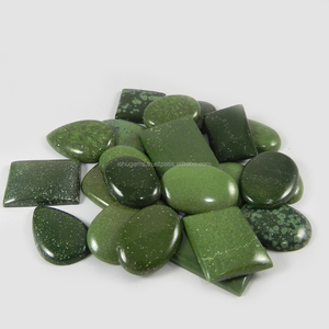 ¡Venta navideña! Exclusivo 23 piezas 100 Gms Green Jasper Piedra preciosa natural para joyería Green Gaspeite Mix Cab - Product Image 4