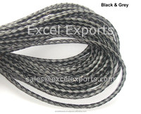 Cordons et sangles en cuir véritable tressés à la main de qualité supérieure, 3 mm, 4 mm, 5 mm, corde en cuir ronde pour la fabrication de bijoux DIY, bracelets, colliers