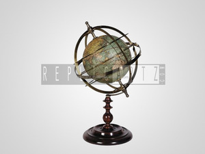 Globe gyroscopique décoratif en laiton sphère armillaire cadran solaire sphère armillaire entièrement en laiton avec cadran solaire Globe antique maritime nautique - Product Image 3
