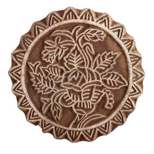 Bloques de impresión de madera florales hechos a mano para mayorista artesanal bloques de madera para impresión de bloques - Product Image 1