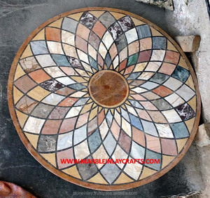 Marble Inlaid Mosaic <b>Table</b> <b>Top</b> For Home <b>Decoration</b> - Product Image 1