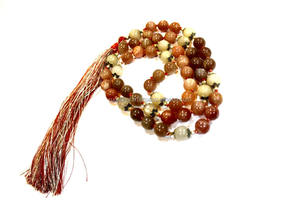 Collar Mala con Cuentas de Piedra Lunar Multicolor Unisex, Estilo Religioso, Bohemio, Grado AA, Certificado por Terceros, Superventas - Product Image 4