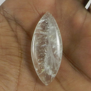 ¡Gran oferta! 6.10 gms Cuarzo Cristal Natural 18x42mm Gema Cabochón Marquise para joyería IG0742 - Product Image 3