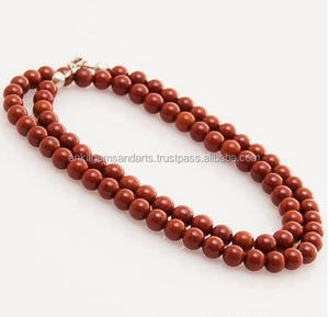 Cuentas redondas de jaspe rojo - Product Image 2