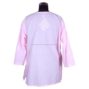 เสื้อปักลายไก่แบบอินเดียเสื้อลายดอกไม้ผ้าฝ้าย DR172ไซส์ S, M, L, XL, XXL, XXL ผ้าฝ้าย XXL - Product Image 2