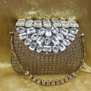 Vivid UD42 Indian <b>Bridal</b> Evening Ladies Shopping Handmade Ethnic Traditional Clutch <b>Purse</b> Fabric Embroidery Designer Exclusive - Product Image 1
