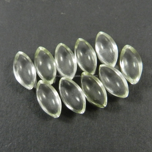 Alta calidad 24,6 Cts amatista verde Natural 12x6mm cabujón Marquesa collar de cristal de cuarzo suelto con forma de cuenta ovalada - Product Image 1