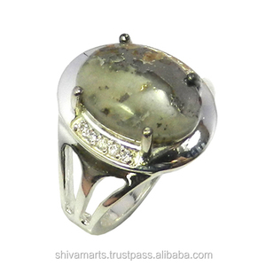 Mới nhất thời trang 925 sterling Silver Ice Pyrite đá quý Vòng handmade Fancy đồ trang sức bạc Eternity vermeil Nhẫn - Product Image 3