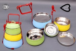 Boîte à déjeuner isotherme en acier inoxydable, conteneur alimentaire à bento, avec plusieurs couches KING, vente en gros - Product Image 3