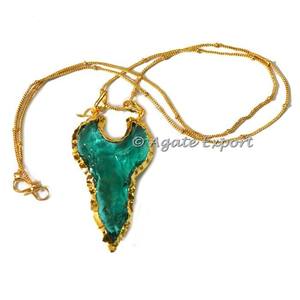 Sharp Edges Electroplated Arrowheads <b>Necklace</b>: Designer Arrowheads <b>Necklace</b> - Product Image 4
