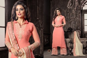 Trajes de diseñador indio, Vestido largo de estilo anarkali - Product Image 4