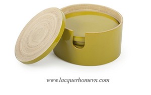 Vietnam Coiled bamboo coaster set, grainy finishing, good quality and competitive price - Product Image 2