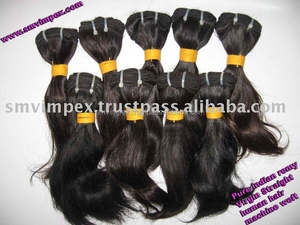 Vente en gros d'extensions de cheveux vierges en vrac de cheveux bruts indiens. tissage naturel profond de cheveux humains bouclés indiens d'Inde - Product Image 3