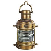 Meilleure vente Lampe nautique en laiton faite à la main avec applique murale design antique en verre épais pour la décoration intérieure