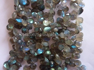 Quantité personnalisée perles en vrac-Labradorite bleu feu puissance Flash poire pierres précieuses brin Labradora perles de pierre - Product Image 2