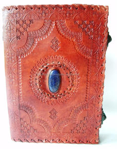 Diario de cuero elegante vintage hecho a mano para negocios puntada lateral en relieve genuino con 2 cerraduras diario, escritura, Organizador - Product Image 2