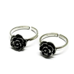 Anillos de plata de ley 925 con forma de flor, joyería fina hecha a mano - Product Image 3
