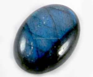Grossiste indien de labradorite bleue naturelle, cabochon ovale de 28x20 mm, 31 carats, pierre précieuse en vrac pour la fabrication de bijoux - Product Image 1