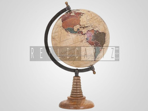 Globo terráqueo de madera Natural de alta calidad, decoración de escritorio moderna para el hogar, escuela, oficina, regalo geográfico educativo - Product Image 4