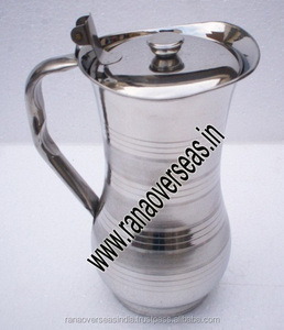 Carafe à eau en acier inoxydable de conception Simple, avec couvercle et poignée, pour la maison, ustensiles de Table de bureau - Product Image 2