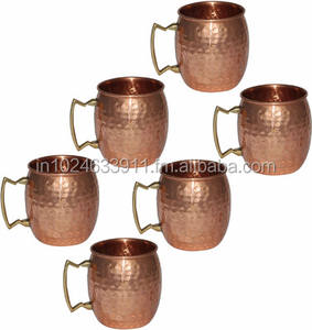 Best Quality Moscow Mule Copper <b>Mug</b> Set of Four with Brass Handle Metal Drinkware for Restaurants Handcrafted India-Perfect Gift - Product Image 4