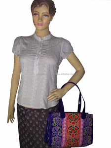 Sac fourre-tout décontracté en cuir véritable pour femme, motif géométrique vintage, écologique, avec bandoulière - Product Image 6