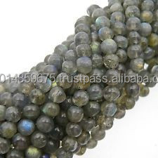 Blue Flash Power Fine couleur coupe Labradorite ronde breloques à facettes perles en vrac pour la fabrication de bijoux - Product Image 6