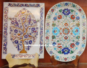 Belle plaque incrustée de pierre faite à la main - Product Image 1