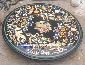 ท็อปโต๊ะอาหารตกแต่งลายหินอ่อนทรงกลม - Product Image 1