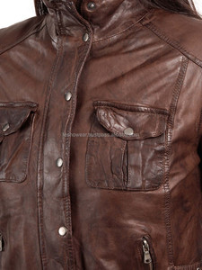 Premium Coated Cowhide <b>Leather</b> <b>Bomber</b> <b>Jacket</b> <b>for</b> Men and <b>Women</b> Stylish Modern Urban Outerwear Front Logo OEM Manufacturer - Product Image 2