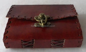 Cuaderno con cubierta de cuero Vintage hecho a mano al por mayor puntada lateral con cerradura gran oferta Tapa dura estilo antiguo a la moda - Product Image 2
