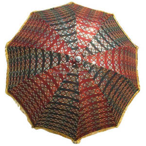 ร่มสนามขนาดใหญ่,ร่มกันแดดแนววินเทจสำหรับตกแต่งสวนกระจกปักลายใหม่ศิลปะพื้นเมืองทำด้วยมือทำจากผ้าฝ้าย - Product Image 1