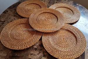 Tapis de table rond en rotin, chargeur de mariage, 12 pièces, vente en gros - Product Image 5